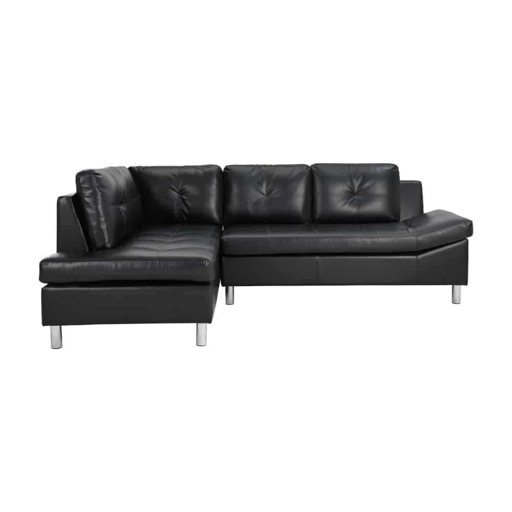 02 OVIRA PVC CORNER SOFA RIGHT – BLACK