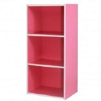COSTA ชั้นอเนกประสงค์ 3ช่อง ขนาด 42x30x89cm. สีชมพู
